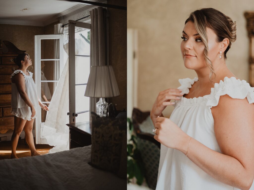 Discover Kirsten + Charlie’s romantic August wedding at Gwyn Careg Inn. Elegant details, lush florals, and timeless photography.