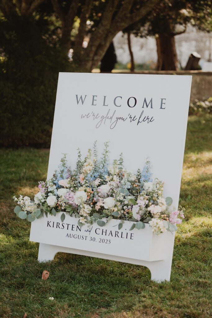 Discover Kirsten + Charlie’s romantic August wedding at Gwyn Careg Inn. Elegant details, lush florals, and timeless photography.