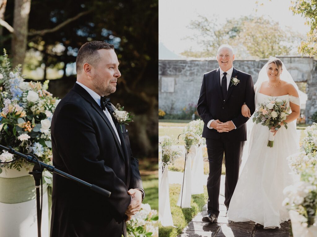 Discover Kirsten + Charlie’s romantic August wedding at Gwyn Careg Inn. Elegant details, lush florals, and timeless photography.