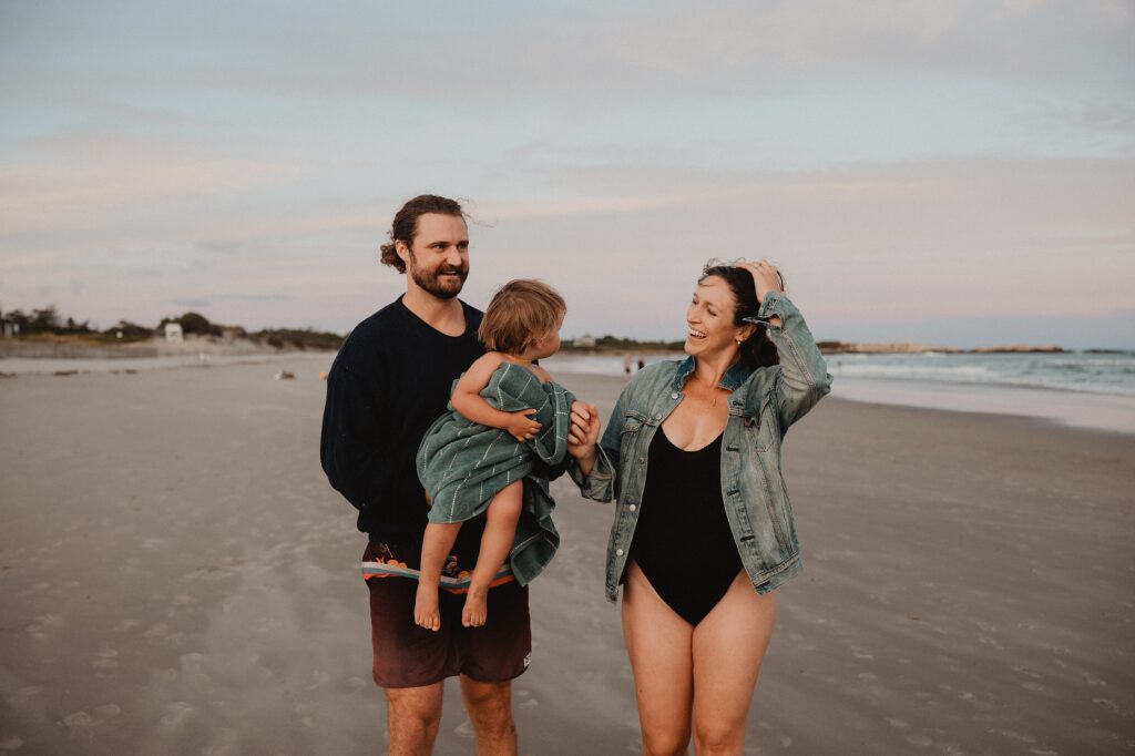 A Film Inspired Family Maternity Session at Narragansett Beach