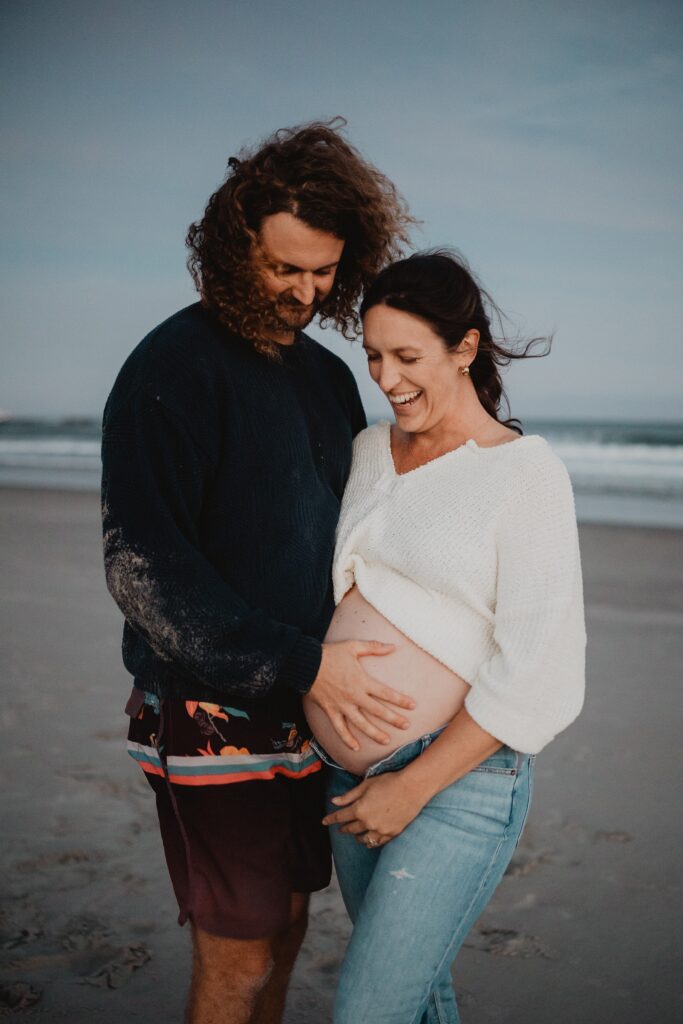A Film Inspired Family Maternity Session at Narragansett Beach
