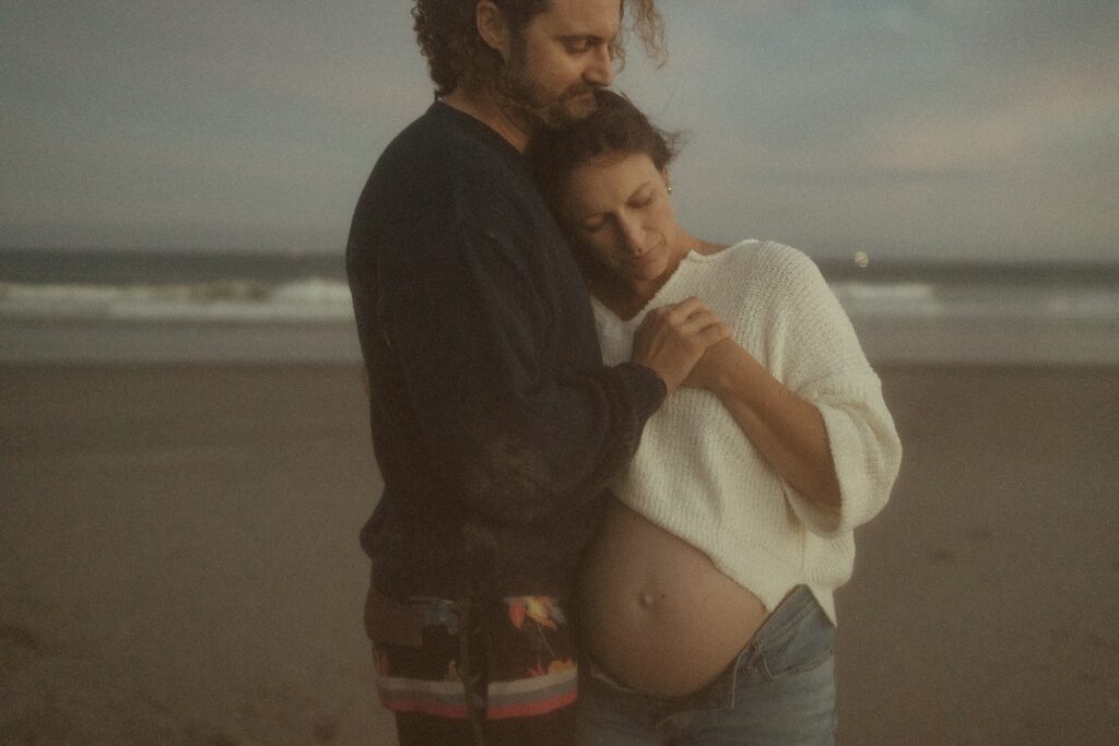 A Film Inspired Family Maternity Session at Narragansett Beach