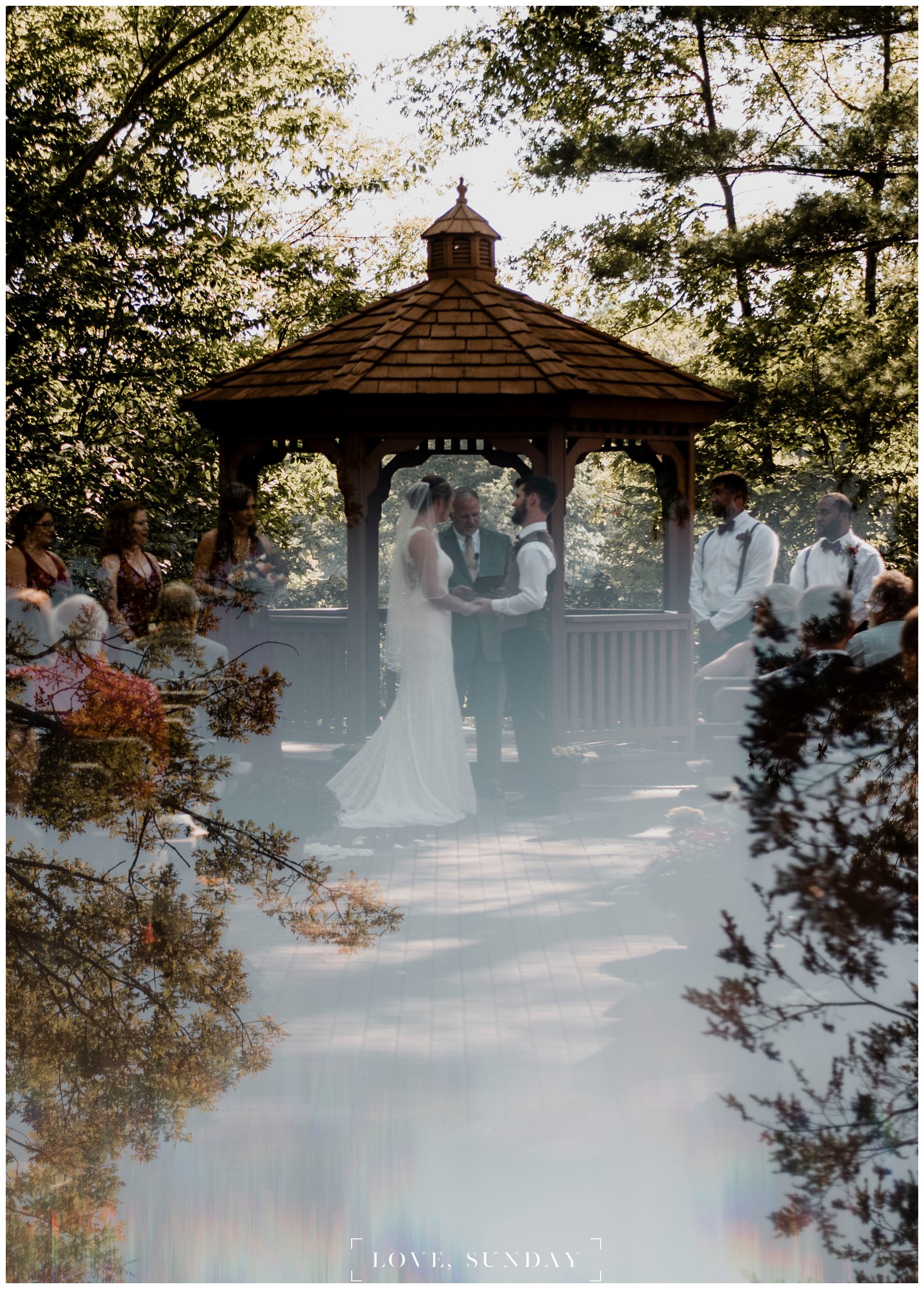 the pavilion on crystal lake wedding