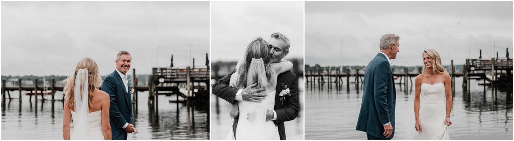 First look with bride and groom | Love, Sunday Photography in Watch Hill, Rhode Island