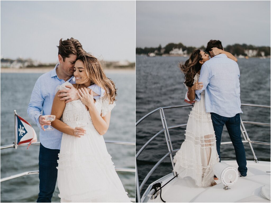 Tatiana + Jake planned the most romantic evening for their engagement session here in Watch Hill and I will absolutely never get over it!