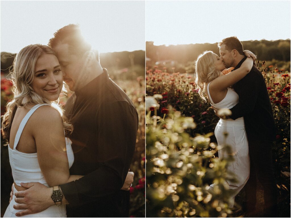 Golden Hour Engagement Photos in a Sunflower Field | Julia + Alex