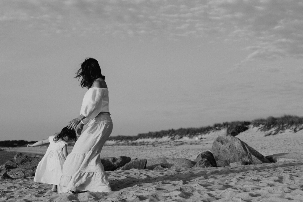 Trendy Cape Cod Maternity Photos on the Beach at Sunset