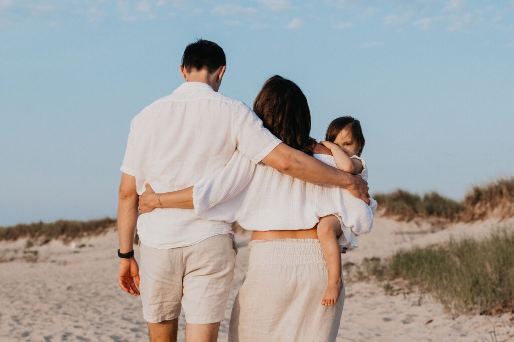 Trendy Cape Cod Maternity Photos on the Beach at Sunset