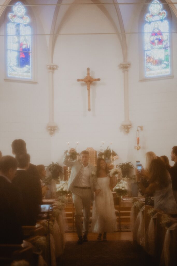 Luxury Wedding Photography Coverage by Love, Sunday of Catholic Church Ceremony and Intimate Wedding Welcome Dinner in Connecticut