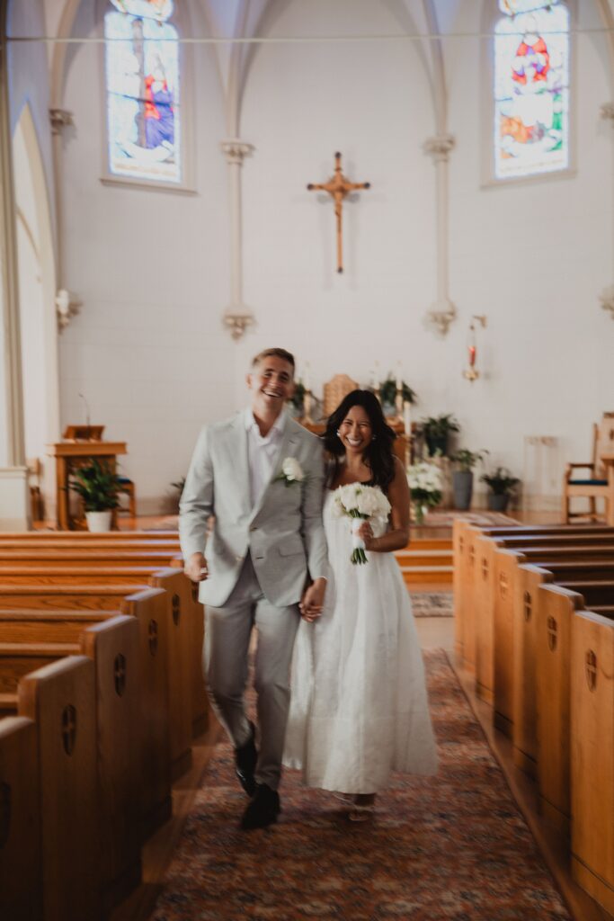 Luxury Wedding Photography Coverage by Love, Sunday of Catholic Church Ceremony and Intimate Wedding Welcome Dinner in Connecticut